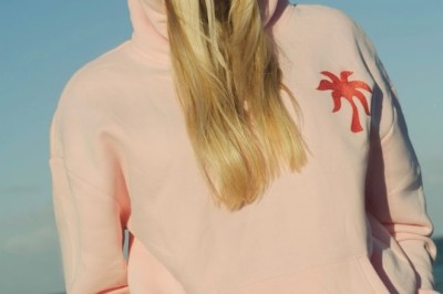 Pink Palm Puff Hoodie: Where Comfort Meets Tropical Cool