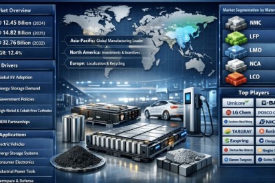 Top 10 Leading Players in Power Battery Cathode Material Market as Industry Grows from 12.45 Billion to 32.76 Billion by 2034 at 12.4% CAGR